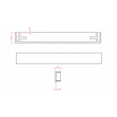 Zaślepki do profilu aluminiowego 160mm BIAŁE komplet - PCV – 2szt